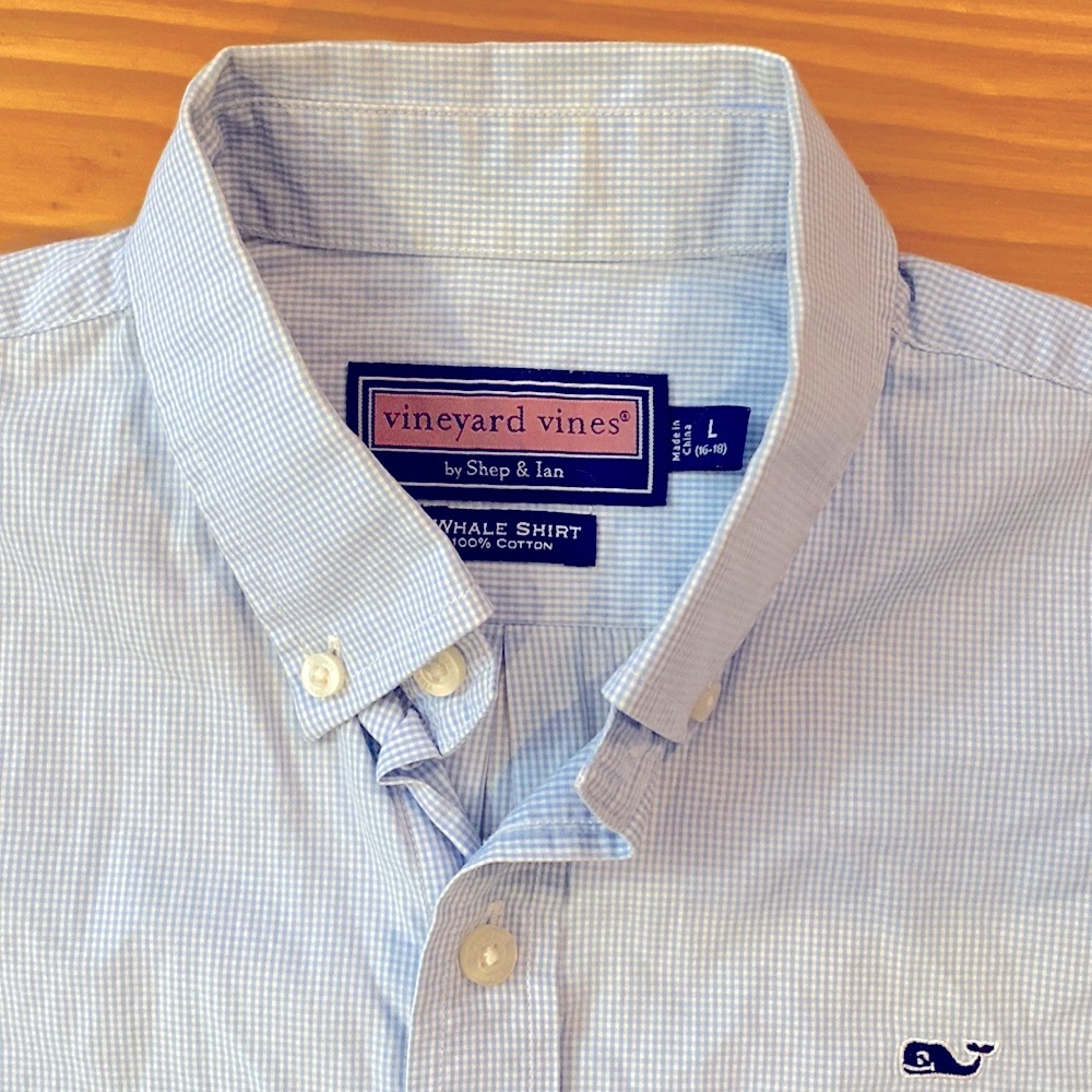 Vineyard Vines On-the-Go Boys Long Sleeve Button Down Shirt
